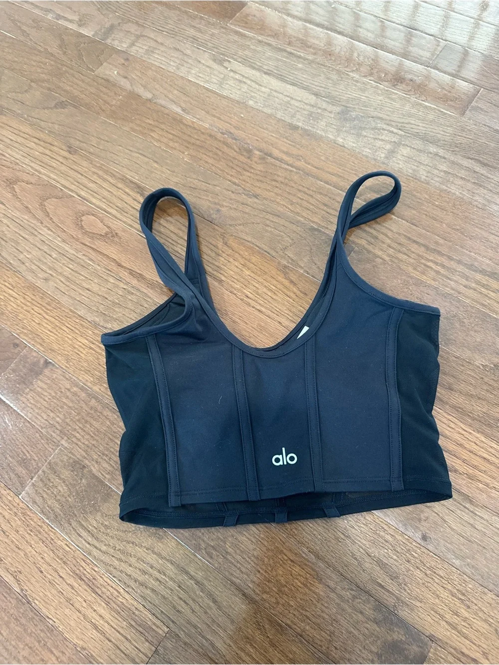 ALO Yoga Black Longline Underwire Bralette